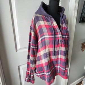 American Eagle Hooded Flannel